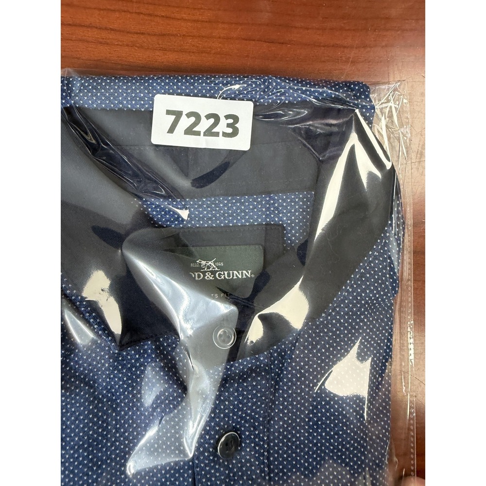 Rodd & Gunn Polo Shirt Mens XL Blue Sports Fit Geometric Knit Short Sleeve - Picture 9 of 9